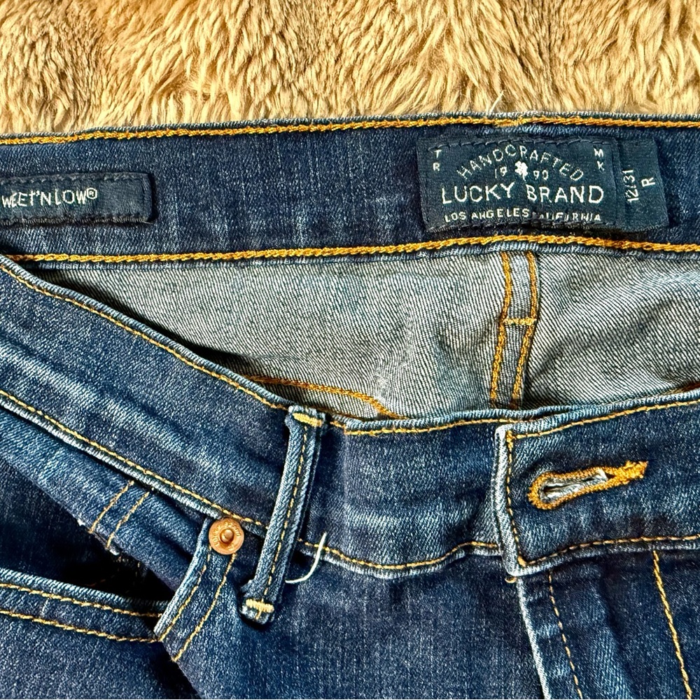 Lucky Brand Women's Dark Blue Bootcut Stretch Jeans 29/31 Sweet’N Low - Picture 4 of 10